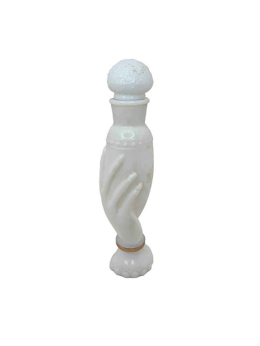 Vintage Avon White Milk Glass Hand Holding Vtg 6'' Tall